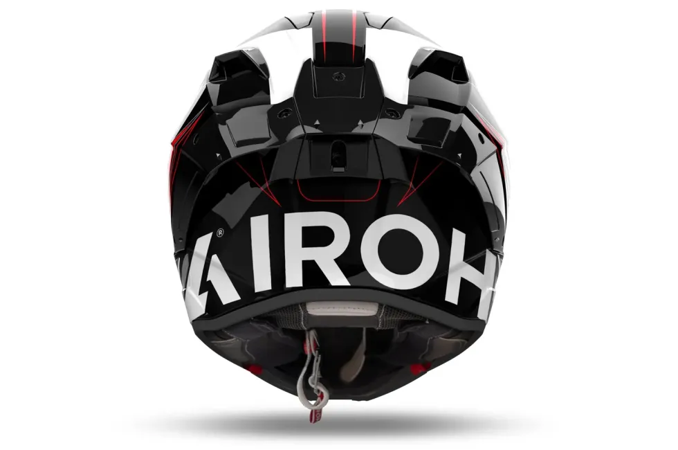 Airoh Hjälm GP 800 Must Röd glansig