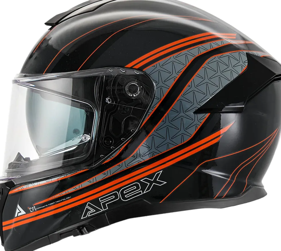 APEX Hjälm FT300 Vienna svart/orange