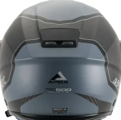 APEX Hjälm MC500 Carbon Dolomites svart/grå/silver glansig