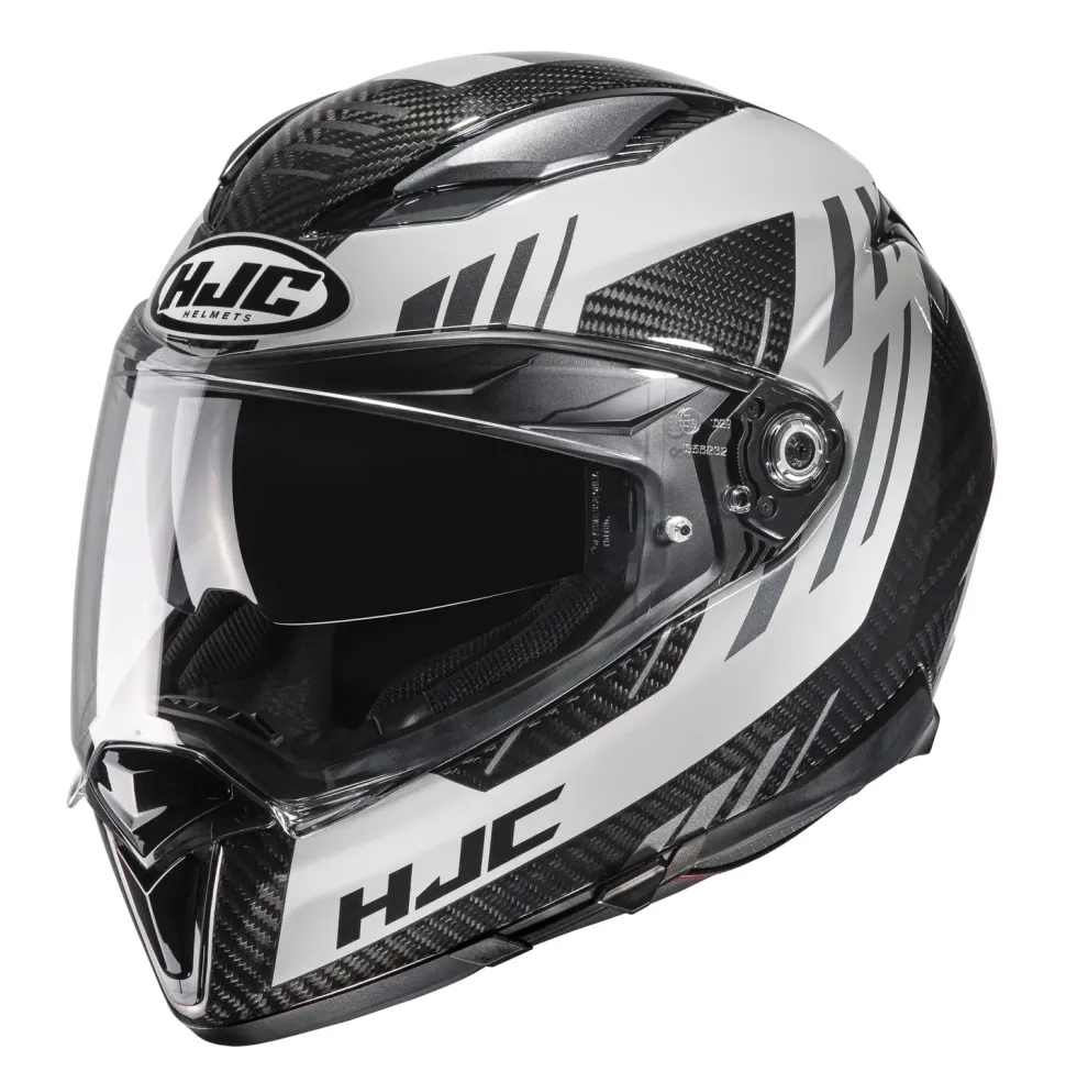 HJC Hjälm F70 Carbon Kesta Svart/Grå MC5 XS