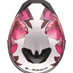 Hjälm Ls2 Ff820 Rapid Iii Poppies Ii Vit/Rosa