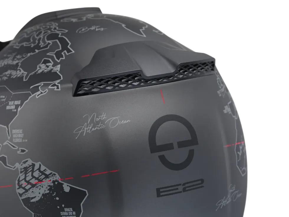 Schuberth Hjälm E2 Atlas mattsvart/röd