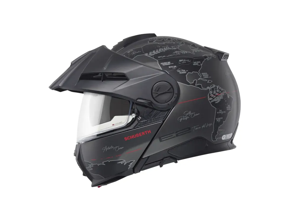 Schuberth Hjälm E2 Atlas mattsvart/röd