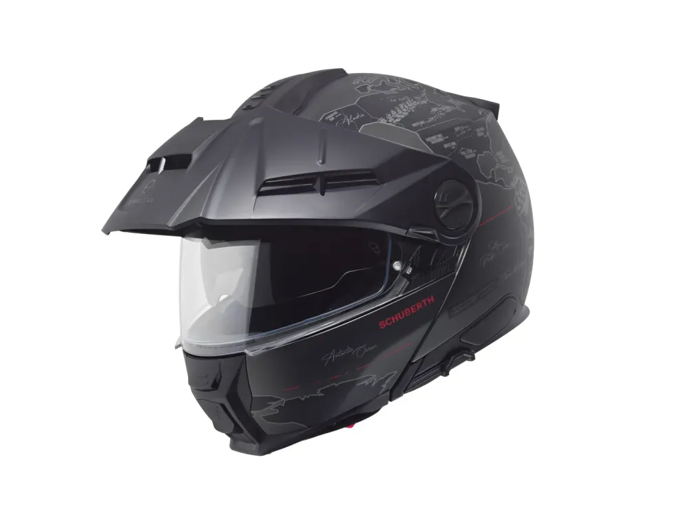 Schuberth Hjälm E2 Atlas mattsvart/röd