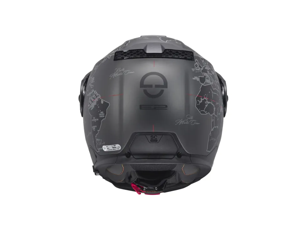 Schuberth Hjälm E2 Atlas mattsvart/röd