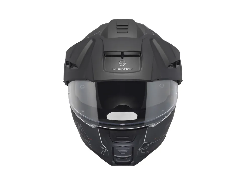 Schuberth Hjälm E2 Atlas mattsvart/röd